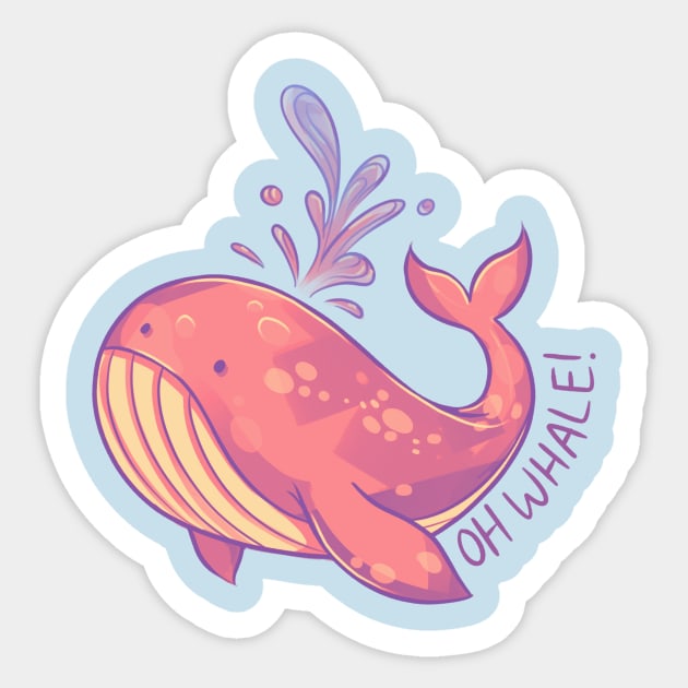 Oh Whale! (bubblegum) Sticker by Claire Lin